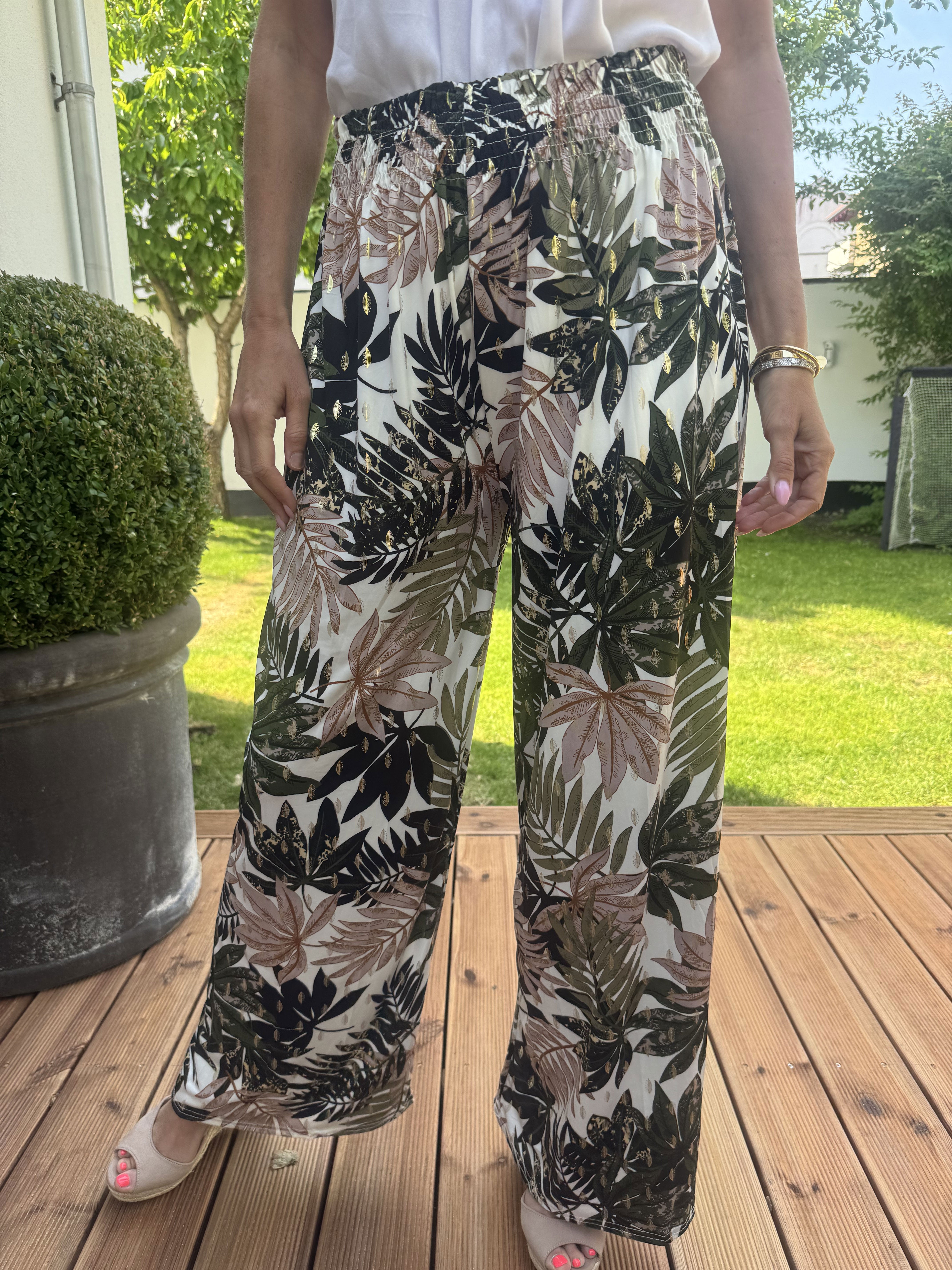 Pams Leaf Pants - Härligt stretchigt tyg som är skrynkelfritt